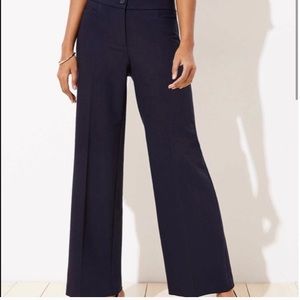 Loft high waist trouser- navy blue size 2
